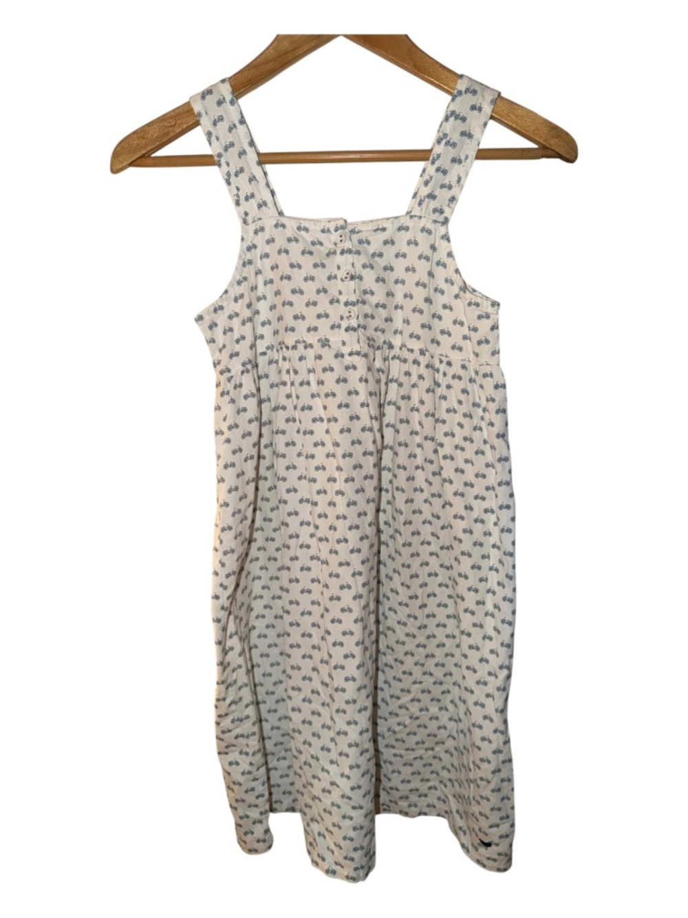 Petite Plume Bicycle Pattern Cotton Gown Pajamas 10